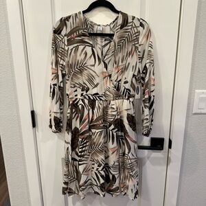 Old Navy Tropical Print Wrap-Front Elastic-Waist Dress